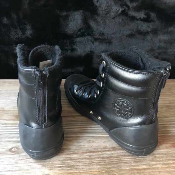 Converse Leather Fur Boots All Star CT Xhi - Picture 3 of 5